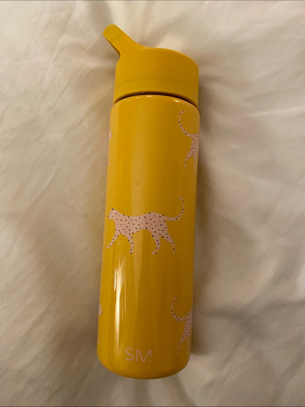 Simple Modern Yellow Leopard Print Stainless Bottle
